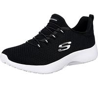 Skechers Dynamight 2.0 Eye Sneaker für Damen, Schwarzes Netzgewebe, weißer Rand, 37 EU