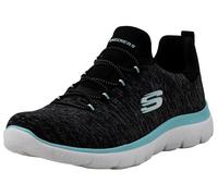 Skechers Dynamight 2.0 IN A F Damen,Frauen Halbschuhe,Sportschuhe,Freizeitschuhe,Schnellschnürung,Wechselfußbett,Schwarz,40 EU