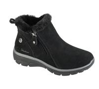SKECHERS Damen Easy Going High Zip 2 Ankle-Boots mit Air-Cooled Memory-Foam Winter-Schuhe Waterproofed 168042 Schwarz 38