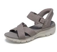 Skechers Damen Easy Going-Somewhere Sunny Sandalen, Taupe, 35 EU