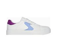Skechers Mädchen Straße Sneaker, Weißer synthetischer violetter Rand