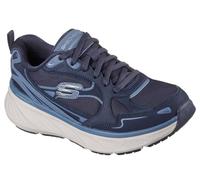 Skechers Edgeride Misty Skies Damen-Sneaker, Marineblaues Leder mit Duraleather-Mesh-Besatz, 37 EU