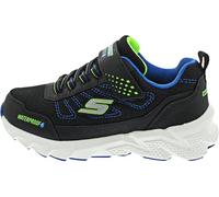 Sneaker SKECHERS "SKECHERS ELITE SPORT TREAD", Kinder, Gr. 33, schwarz (schwarz, blau), Lederimitat, sportlich, Schuhe, Trekkingschuh mit waterproof, Größenschablone zum Download (52712667-33) schwarz