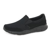 Skechers Equalizer PERSISTENT Slip On Sneaker, Black Trubuck/Mesh/Black Trim, 27 EU
