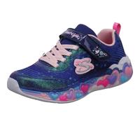 Skechers Kinder-Turnschuhe Eternal Heart Lights Ohne Schnürsenkel Navy Sparkle Mesh Größe 33