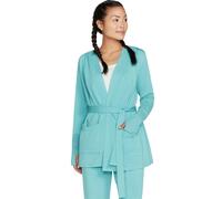 Skechers Everyday taillierter, geraffter Hoodigan-Cardigan mit Gürtel für Damen - Blau S