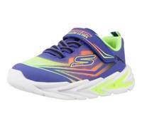 Skechers Sportschuhe Flex Glow Ultra Narrow Blink-Klettschuh Gr. 23 Blau/Lime/Orange