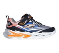 Skechers Flex Glow Ultra Sportschuhe EU 31 Black / Silver Synthetic / Grey / Blue / / Orange Textile / Silver Trim