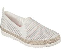Skechers Flexpadrille Serene Damen-Leinwand, Weiß, Größe 39