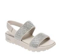 Skechers Foamies: Arch Fit Footsteps Enchant Slingback Sandalen für Damen, Natur, 37 EU