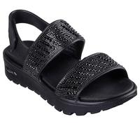 Skechers Women's Foamies Arch Fit Footsteps With Rhinestone Athletic Sandals, Schwarz, 41 EU