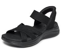 Skechers Forever Better Ultra Flex 3.0 Damen-Sandalen, Schwarz/Schwarz, 6