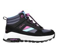 Skechers Fuse Tread Let's Explore Sneaker, Black Suede/Multi Trim, 29 EU