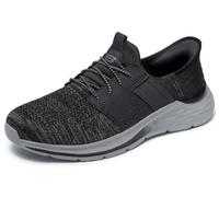 Skechers Slip-On Schuhe Garner Newick Herren Schwarz Textil-Synthetik Vegan Größe 45