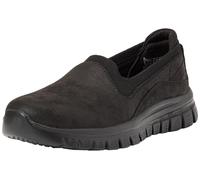 Skechers Damen Graceful Leaning In Sneaker, Black Microleather/Knit, 39.5 EU