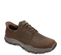 Skechers Garrett Herren-Slip-Ins aus Leder, runde Zehenpartie, Bungee-Spitze
