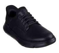 Skechers Garza Gervin Leder Herren Schwarz Schnürschuhe