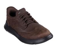 Skechers Garza Sully Herren-Schlupfschuhe, Stretch, Spitze, Leder, gepolstert, 2025, Cocoa, 43 EU