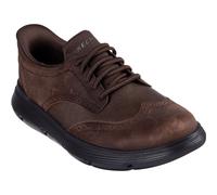 Skechers Garza Sully Herrenschuhe aus Leder in Kakao mit Schnürung EU 43 / UK 9