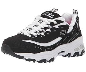 Skechers Girls' D'Lites-Biggest Fan Trainers, Black (Black Trubuck/White Mesh Bkw), 11.5 (29 EU)