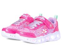 SKECHERS Girl's Heart Lights-Boogie Love Sneaker, Hot Pink/Multi, 12 Little Kid