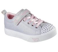 Skechers Girl's Heart Steps-Shimmer Sweetie Sneaker, grau/pink, 1 Little Kid