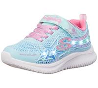 Skechers Girl's Jumpsters Wishful Star Sneaker, Aqua Purple, 3 UK