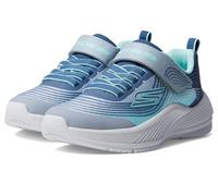 Skechers Girl's Microspec Advance Sneaker, Lightgrey/Aqua, 4 Big Kid