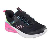 Skechers Girl's Microspec Max-Color Trifecta Sneaker, Schwarz/Multi, 13 Little Kid
