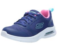 Skechers Girl's Microspec Max Sneaker, Navy/Periwinkle, 10.5 Little Kid