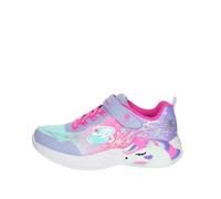Skechers Girls, Sneaker, Lavender Sparkle Mesh/Hot Pink Trim,