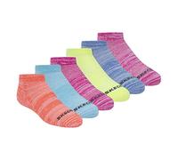 Skechers - Girls Super Soft Low-Cut Socks - 6 Pairs S108744-070 (Multi/Neon) 9-3.5