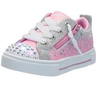 Skechers Twinkle Sparks Mädchen-Sneaker, rosa/silberfarben, 34 EU