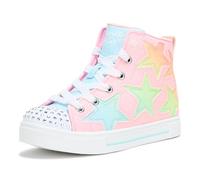 Skechers Girl's Twinkle Sparks-Stellar Star Sneaker, Rosa / Multi, 2 Little Kid