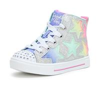 Skechers Girl's Twinkle Sparks-Stellar Star Sneaker, Silber/mehrfarbig, 1.5 Little Kid