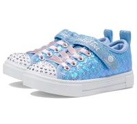 Skechers Girls Twinkle Toes: Sparks Sequin Party Slip-On Sneakers, Lightblue/Multi, 12 Little Kid