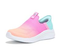 Skechers Girl's Ultra Flex 3.0-Color Boost Sneaker, Mehrfarbig/Meereswellen (Ocean Tides), 11 Little Kid