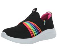 SKECHERS Girl's Ultra Flex 3.0-Rainbow Speed Sneaker, Schwarz/Multi, 3.5 Big Kid