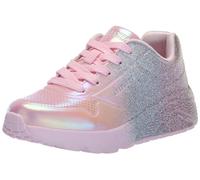 Skechers Girl's Uno Lite-Metallic Shimmers Sneaker, Link Pink/mehrfarbig, 4 Big Kid