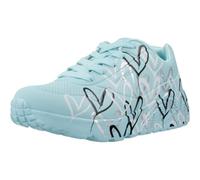 Skechers Girls' UNO Lite Spread the Love, White/Light Purple
