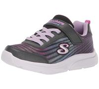 Skechers Girls' Wavy Lites Hydro Crush, Schwarz/Multi, 11.5 Little Kid