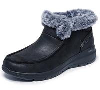 Skechers Glacial Ultra Cozy Getaway-Stiefelette für Damen, Textil schwarz, 40 EU