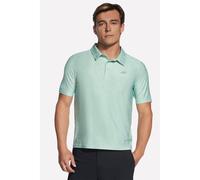 Skechers GO DRI All Day Bedrucktes Polyester Herren Poloshirt in Grün 2XL