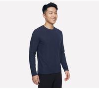 Skechers GO DRI All Day Long Sleeve T-Shirt in Marine, Größe XL