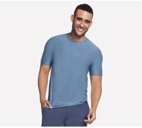 Skechers GO DRI All Day T-Shirt in Blau/Grau, Größe Medium