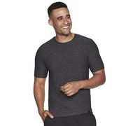 Skechers GO DRI All Day T-Shirt in Schwarz/Grau, Größe Medium