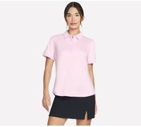 Skechers GO DRI SWIFT Club Polo T-Shirt in Weiss/Rosa, Größe Groß