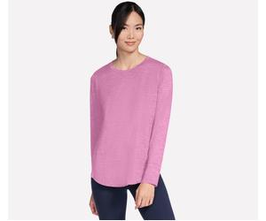 Skechers GO DRI Swift Long Sleeve Tunic Crew in Rose, Größe Klein