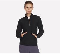 Skechers GO LUXE Rib 1/4 Zip Top in Schwarz, Größe Groß