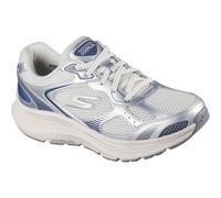 Skechers Damen Go Run Consistent 2.0 Volt Sneaker, Silver Leather Navy Trim, 39 EU